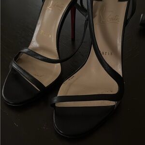 Christian Louboutin Black Strappy Heels